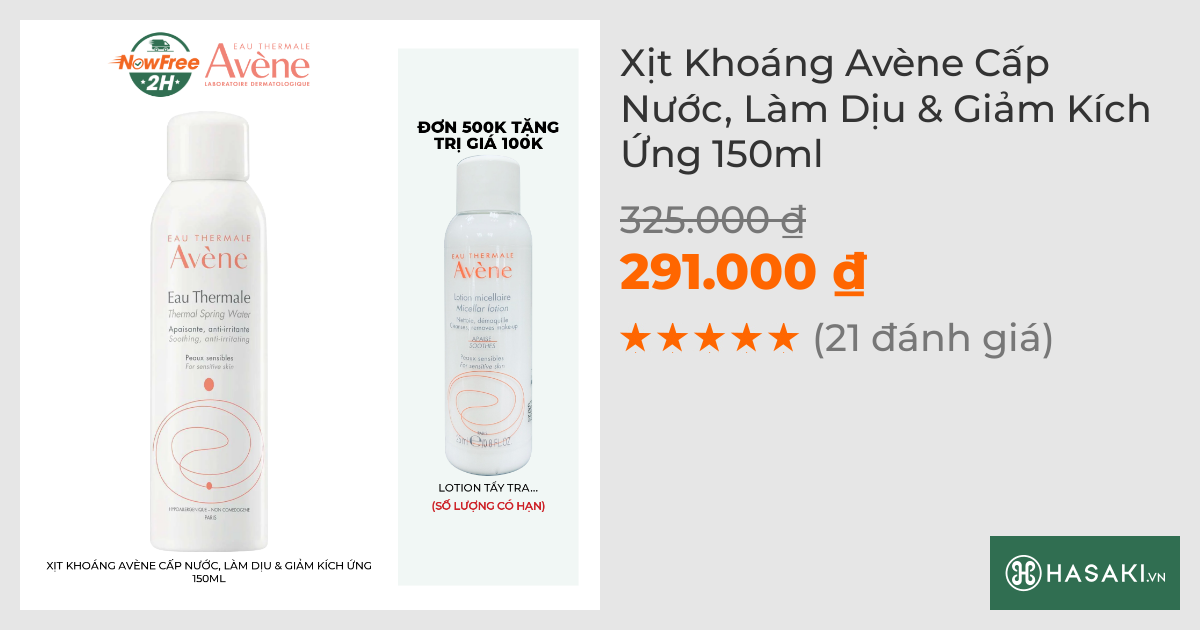 Xịt Khoáng Avène Cấp Nước, Làm Dịu & Giảm Kích Ứng 150ml