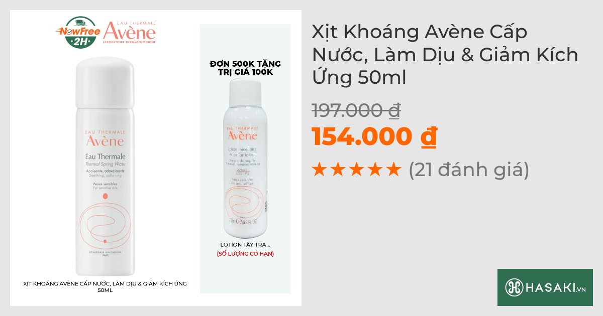 Xịt Khoáng Avène Cấp Nước, Làm Dịu & Giảm Kích Ứng 50ml