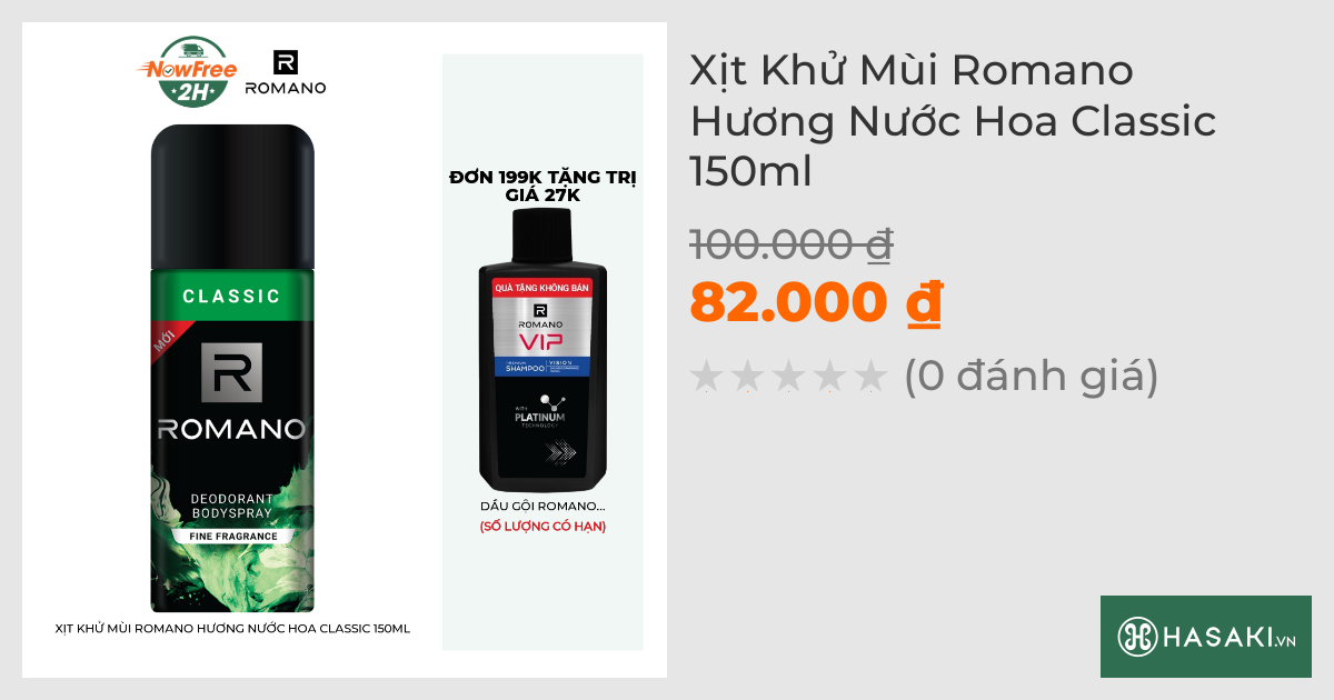 Xịt Khử Mùi Romano Hương Nước Hoa Classic 150ml