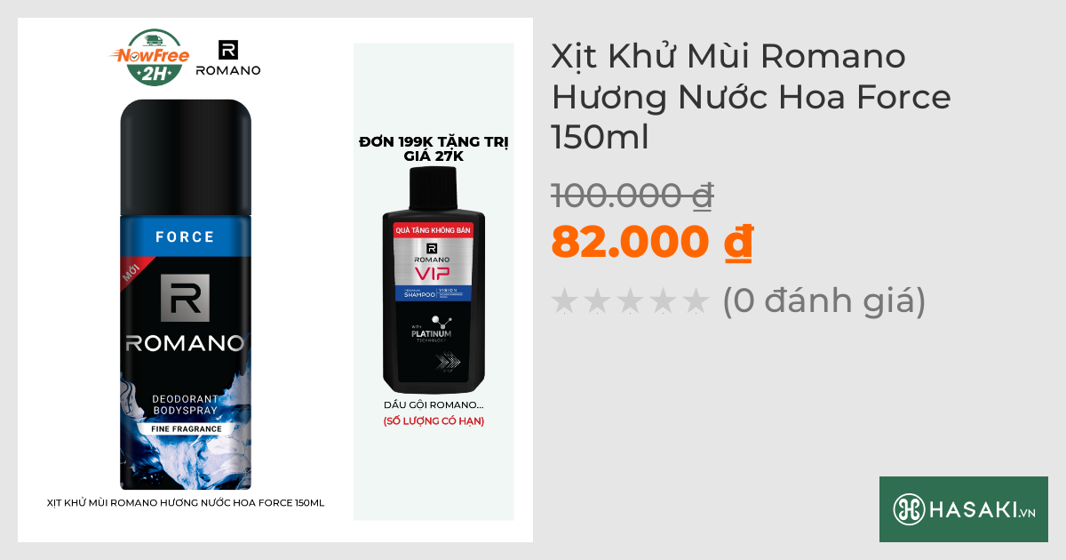 Xịt Khử Mùi Romano Hương Nước Hoa Force 150ml