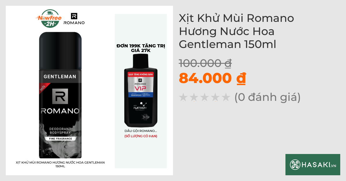 Xịt Khử Mùi Romano Hương Nước Hoa Gentleman 150ml