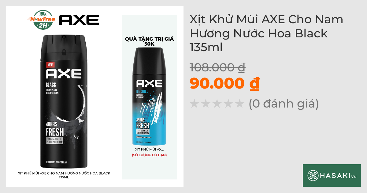 Xịt Khử Mùi AXE Cho Nam Hương Nước Hoa Black 135ml