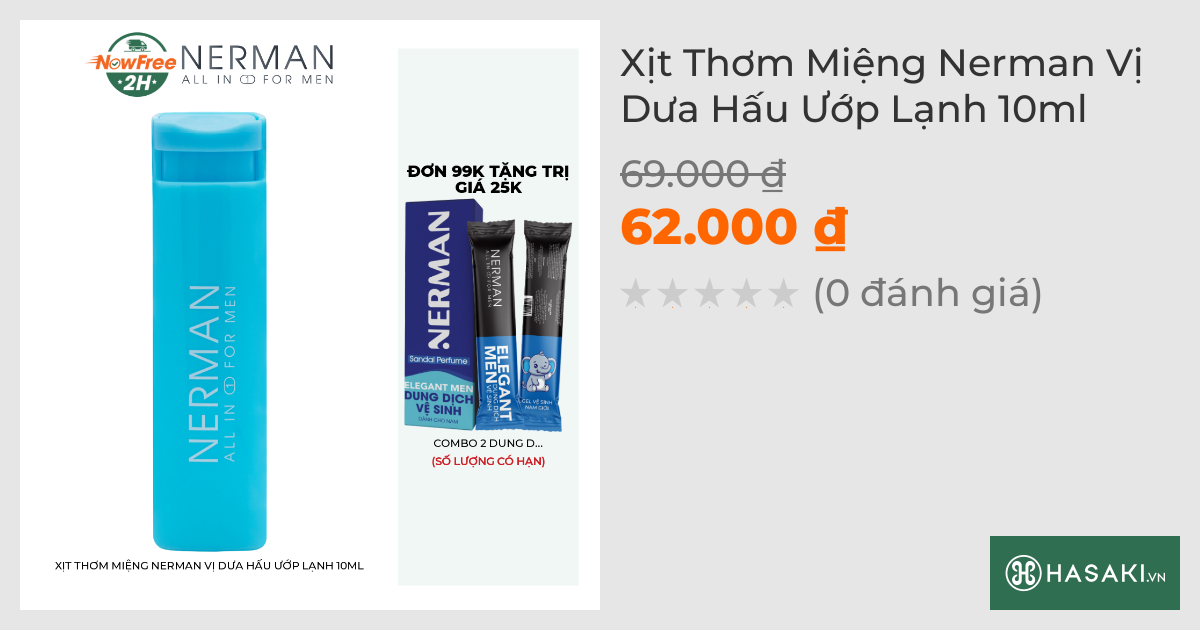 Xịt Thơm Miệng Nerman Vị Dưa Hấu Ướp Lạnh 10ml