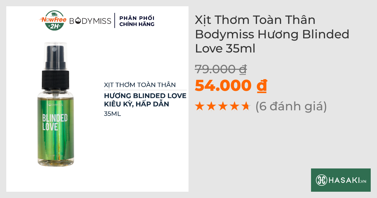 Xịt Thơm Toàn Thân Bodymiss Hương Blinded Love 35ml