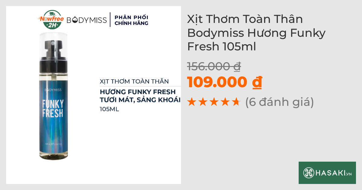 Xịt Thơm Toàn Thân Bodymiss Hương Funky Fresh 105ml