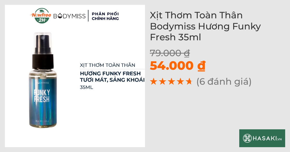 Xịt Thơm Toàn Thân Bodymiss Hương Funky Fresh 35ml