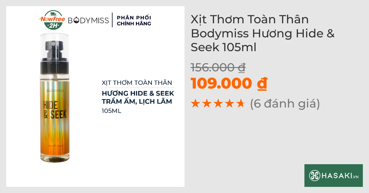 Xịt Thơm Toàn Thân Bodymiss Hương Hide & Seek 105ml