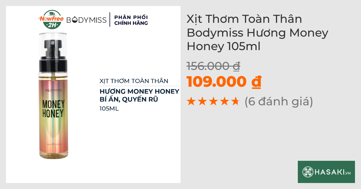 Xịt Thơm Toàn Thân Bodymiss Hương Money Honey 105ml