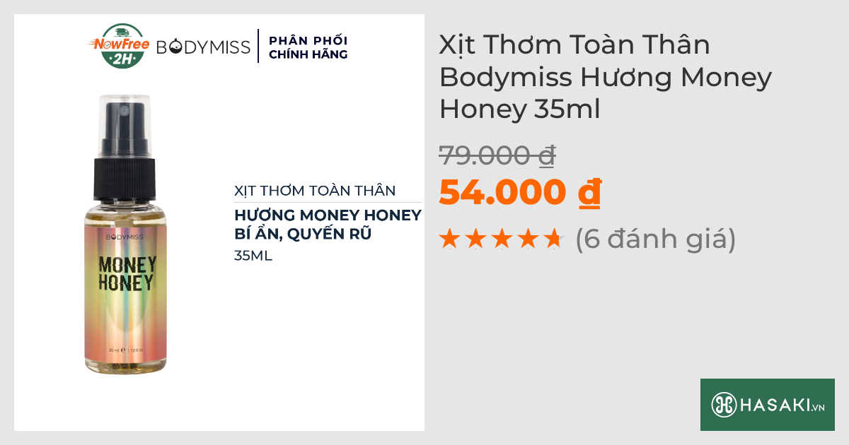 Xịt Thơm Toàn Thân Bodymiss Hương Money Honey 35ml