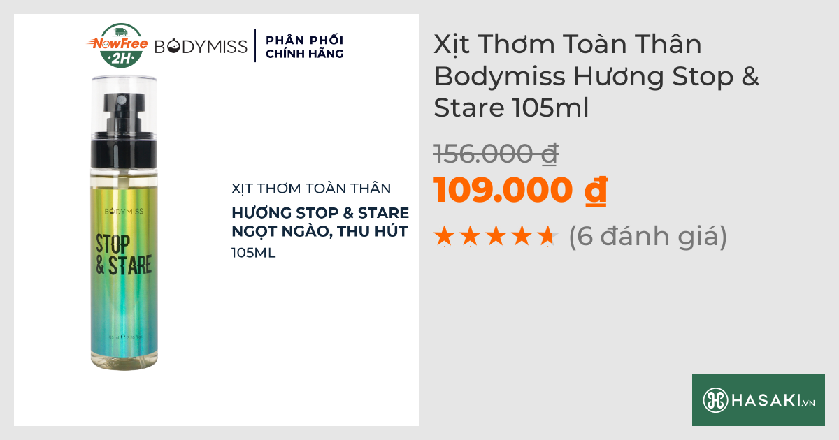 Xịt Thơm Toàn Thân Bodymiss Hương Stop & Stare 105ml