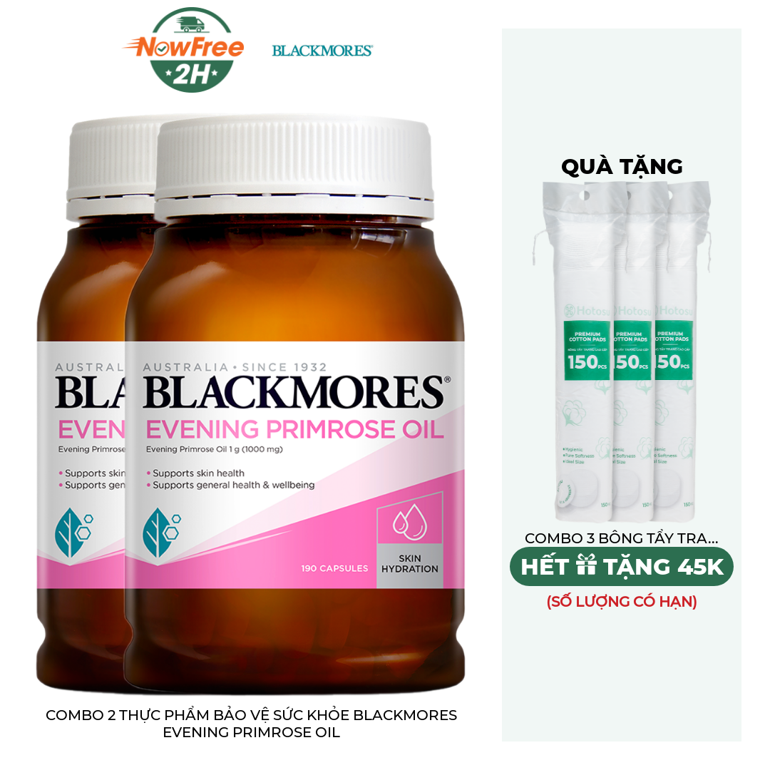 Combo 2 Thực Phẩm Bảo Vệ Sức Khỏe Blackmores Evening Primrose Oil