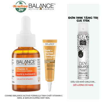 Combo Balance Active Formula Tinh Chất Vitamin C 30ml & Serum Dưỡng Mắt 15ml