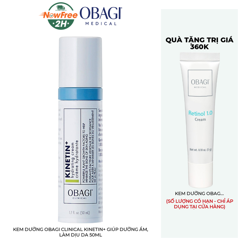 TẶNG: Mua 1 tặng 1 Kem Dưỡng Obagi Clinical Kinetin+ 50ml (SL có hạn)