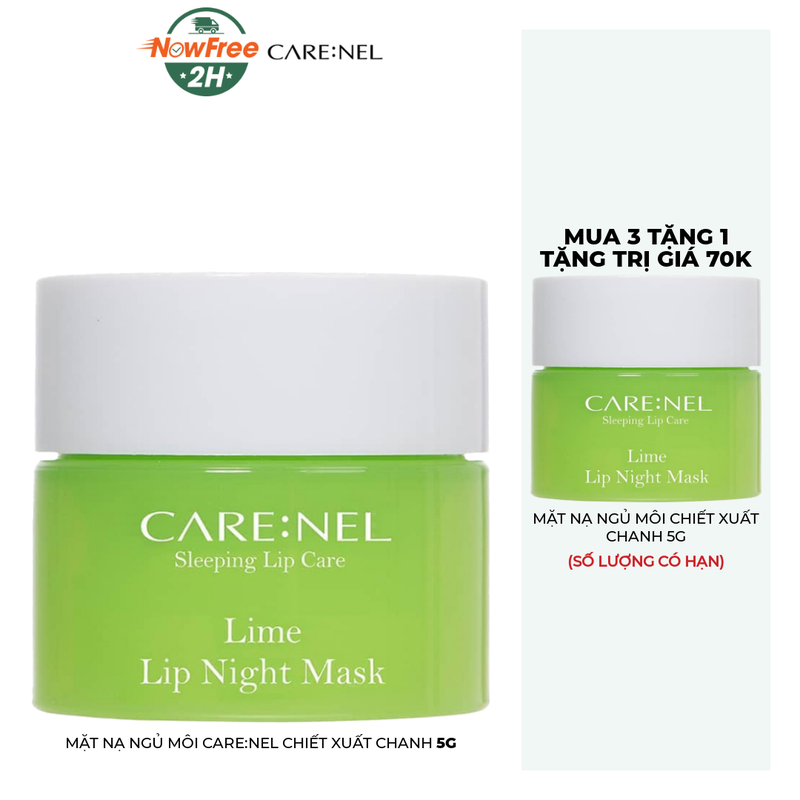 Tặng: CARE:NEL Lip Night Mask 5g #Lime (SL có hạn)