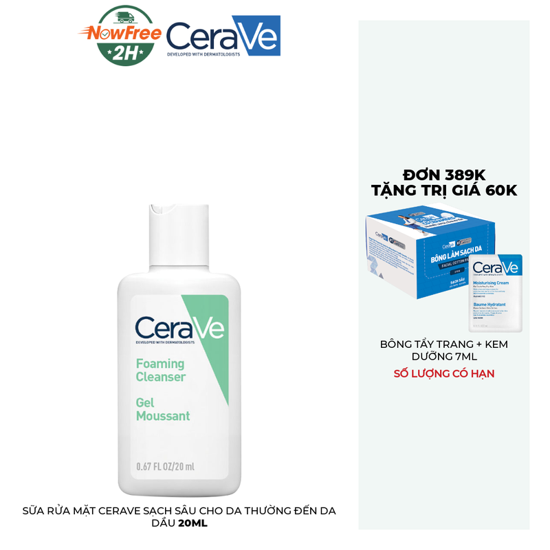 Tặng: Sữa Rửa Mặt Cerave 20ml (SL có hạn)