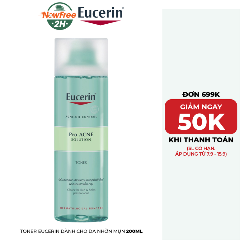 Toner Eucerin Dành Cho Da Nhờn Mụn 200ml