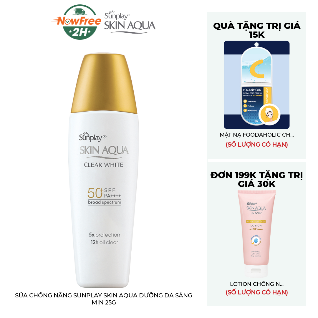 Tặng:  Sữa Chống Nắng Sunplay Skin Aqua 25g (SL Có Hạn)