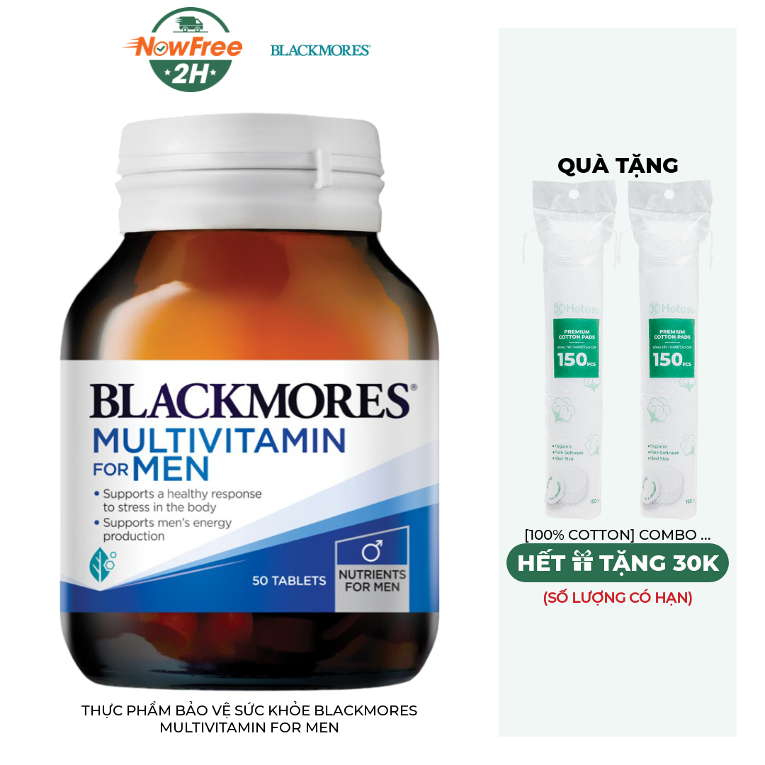 Viên uống Blackmores Multivitamin For Men tăng cường sinh lực nam (50 viên)