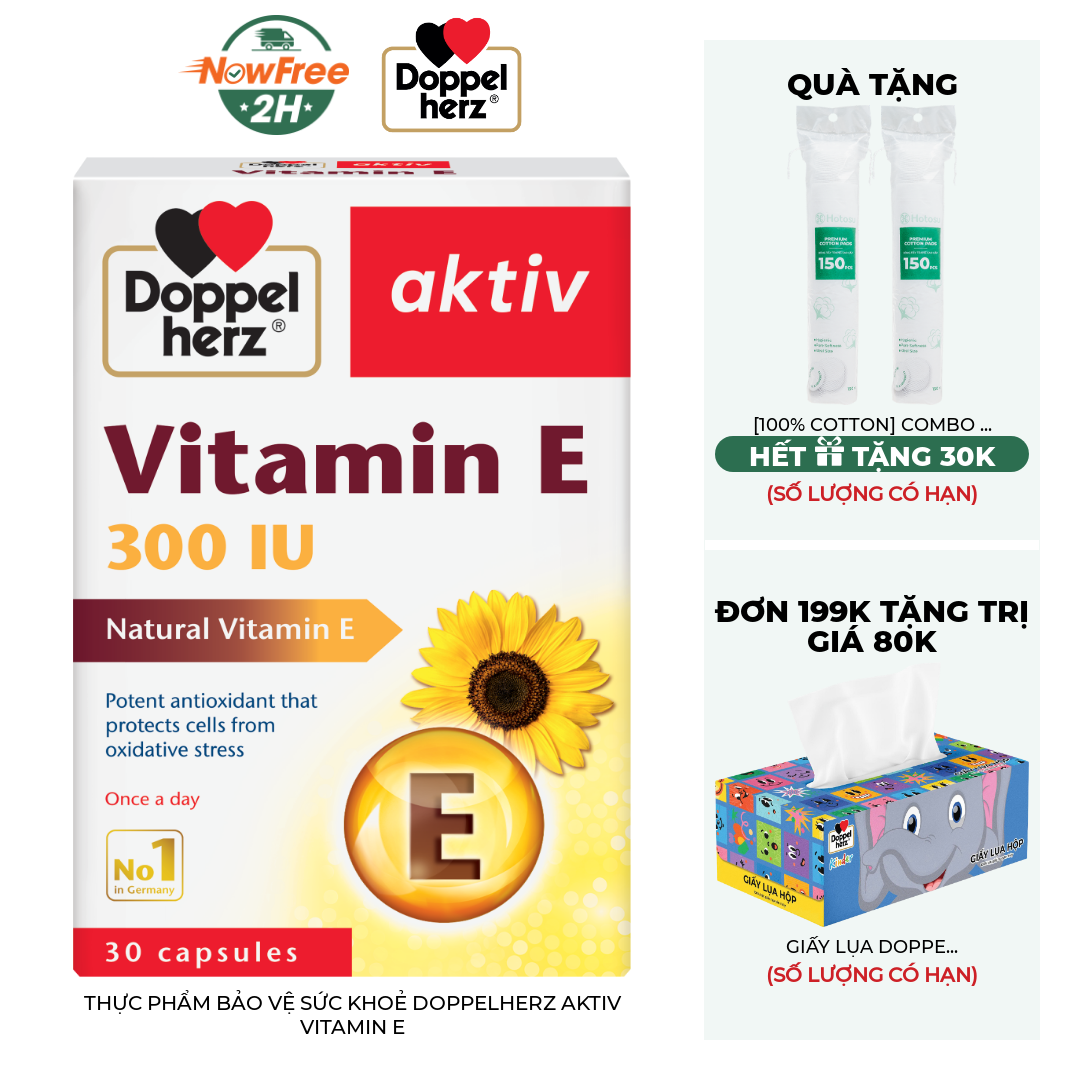 Thực Phẩm Bảo Vệ Sức Khoẻ Doppelherz Aktiv Vitamin E 