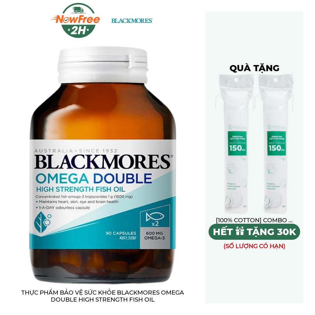 VIÊN UỐNG BỔ MẮT BLACKMORES OMEGA DOUBLE HIGH STRENGTH FISH OIL 90V