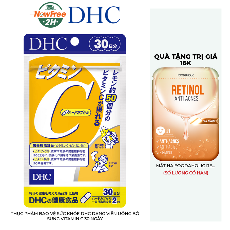 Thực Phẩm Bảo Vệ Sức Khỏe DHC Dạng Viên Uống Bổ Sung Vitamin C 30 Ngày