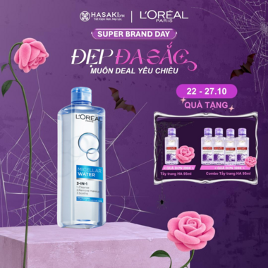 Nước Tẩy Trang L'Oreal Tươi Mát Cho Da Dầu, Hỗn Hợp 400ml