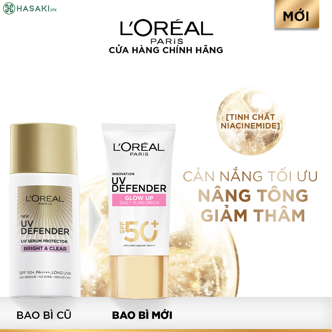 Mua Kem Chống Nắng L’Oreal Paris UV Defender Bright & Clear UV Serum Protector SPF 50+ PA++++ tại Hasaki