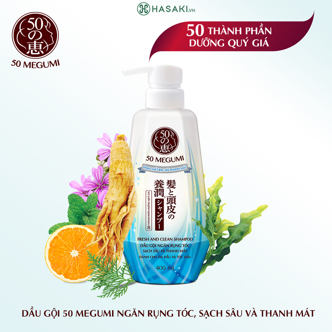 Dầu Gội 50 Megumi Fresh And Clean Shampoo New