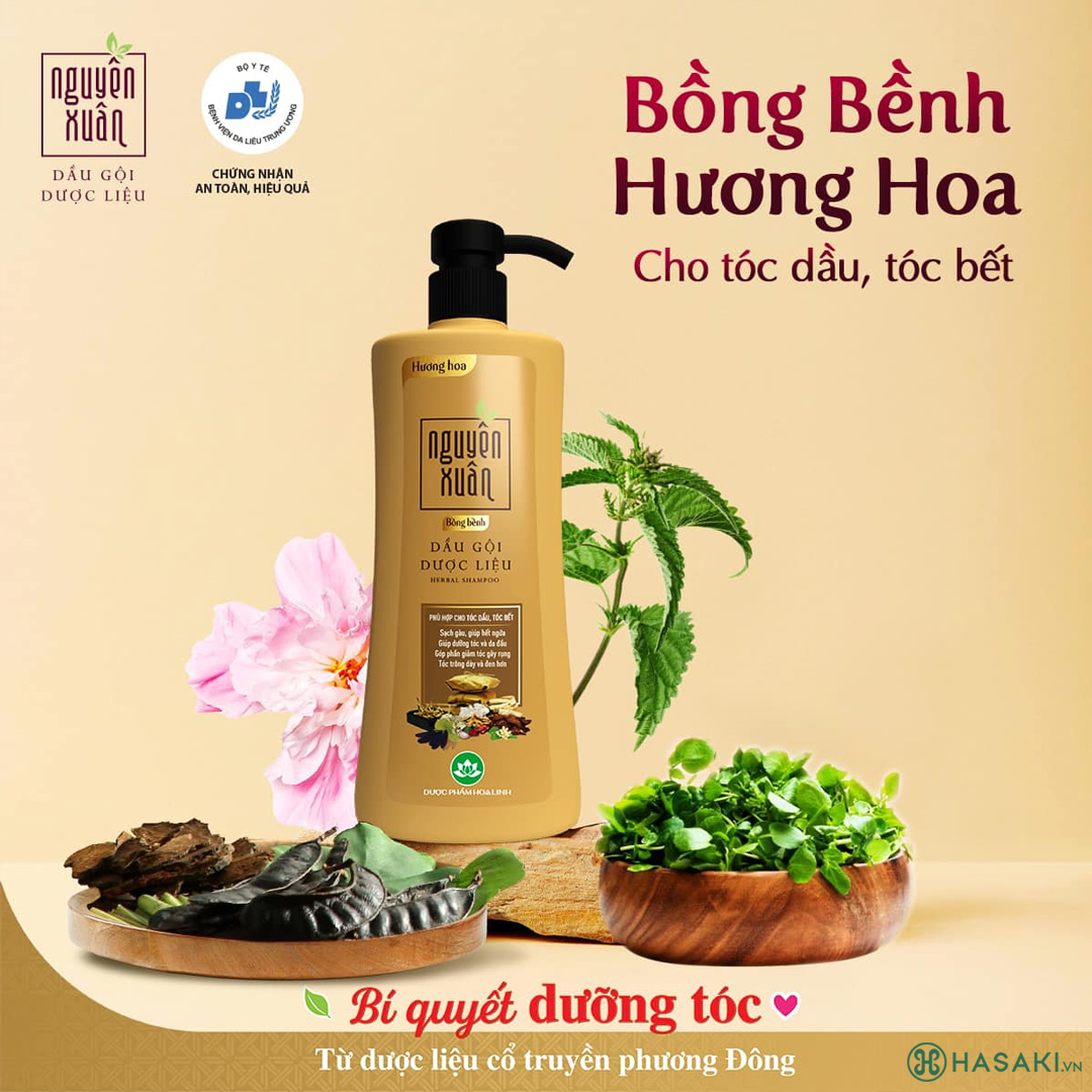 Dầu Gội Dược Liệu Nguyên Xuân Cho Tóc Dầu Bết 600ml