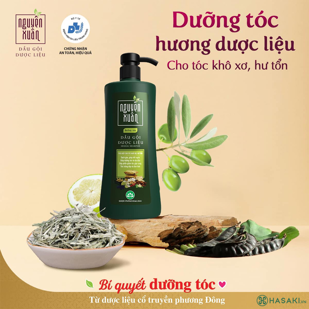 Dầu Gội Dược Liệu Nguyên Xuân Cho Tóc Hư Tổn 