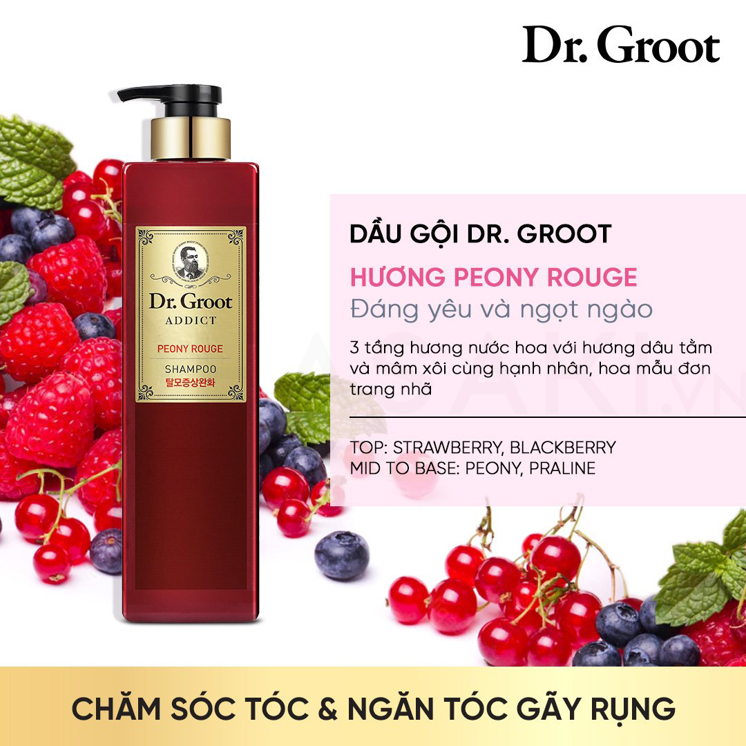 Dầu Gội Dr.Groot Addict Hương Peony Rouge