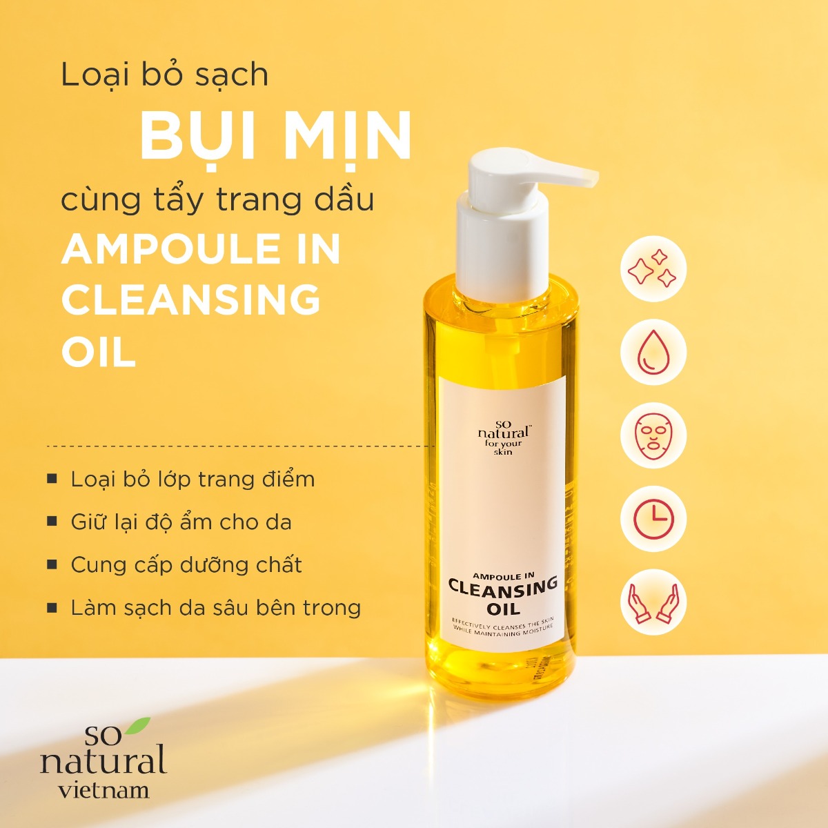 Dầu Tẩy Trang So'Natural Ampoule In Cleansing Oil 200ml