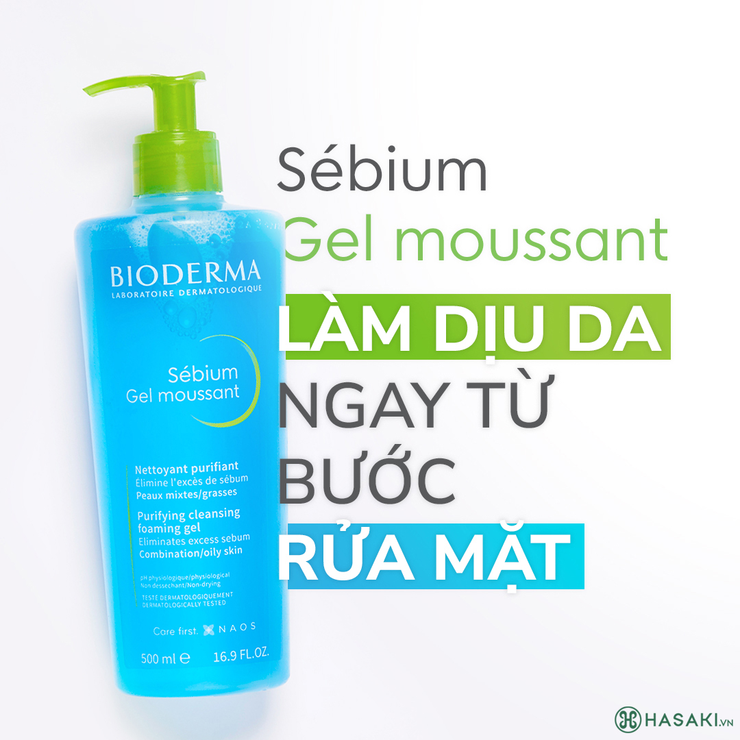 Mua Gel Rửa Mặt Bioderma Dành Cho Da Dầu & Hỗn Hợp tại Hasaki