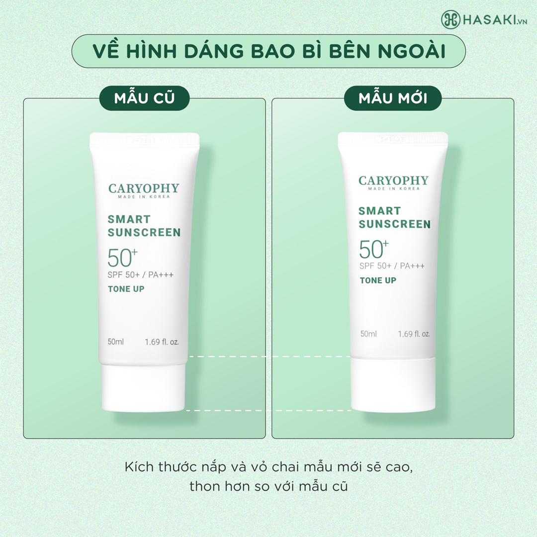 Kem Chống Nắng Caryophy Smart Sunscreen Tone Up SPF50+ PA+++