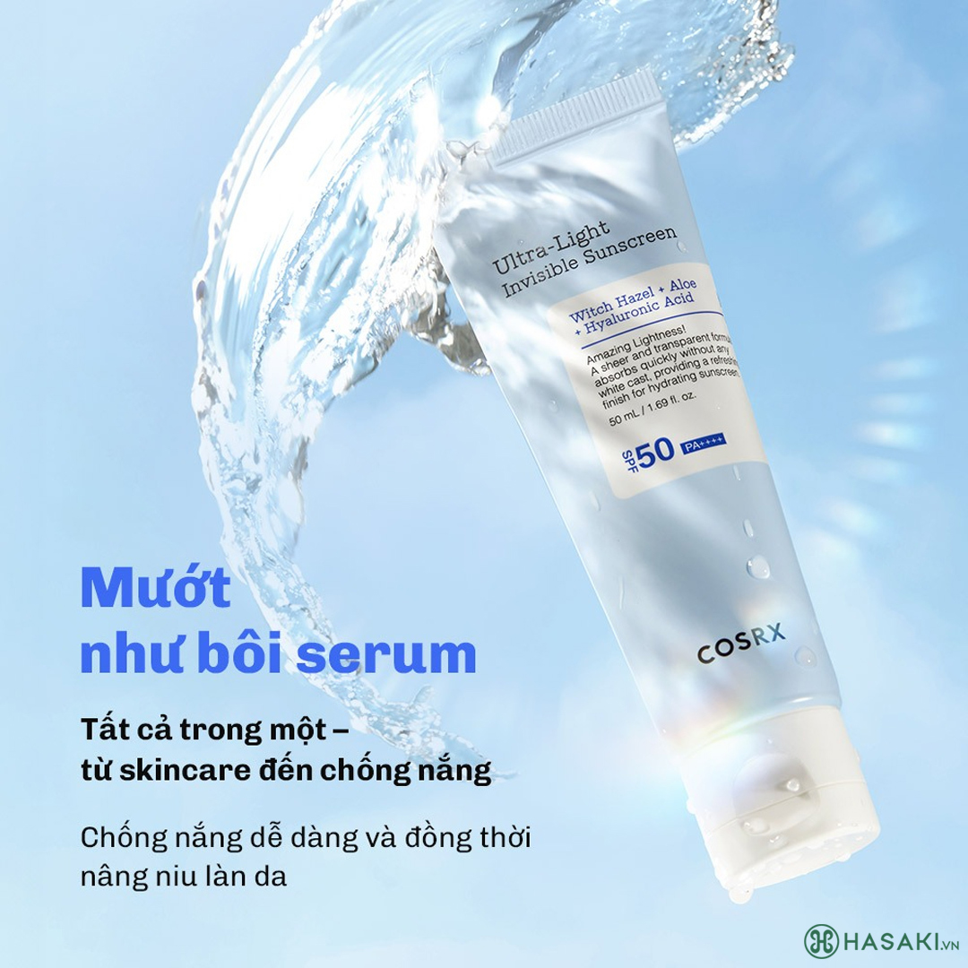 Sản phẩm Kem Chống Nắng Cosrx Mỏng Nhẹ, Trong Suốt 50ml hiện đã có mặt tại Hasaki 