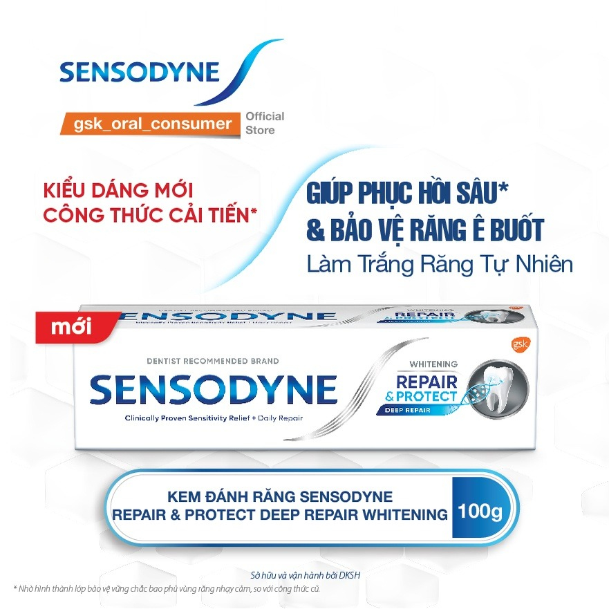 Kem Đánh Răng Sensodyne Repair & Protect Deep Repair Whitening 100g