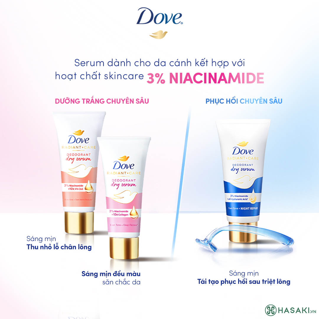 Serum Ngăn Mùi Dove Giúp Mờ Thâm Thu Nhỏ Lỗ Chân Lông 40ml