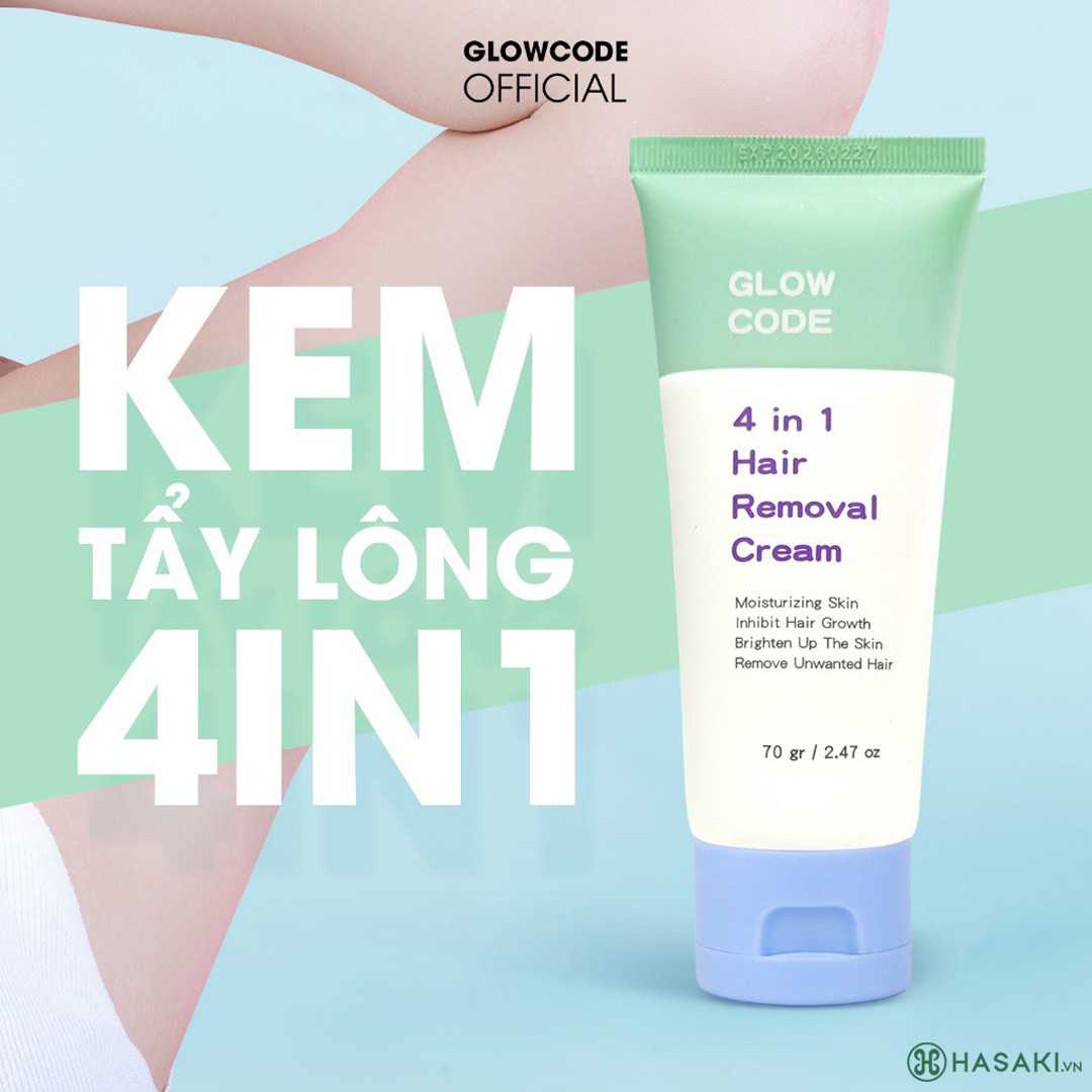 Mua Combo 2 Kem Tẩy Lông GlowCode Giúp Lông Mọc Thưa, Cấp Ẩm, Sáng Da 70g tại Hasaki 