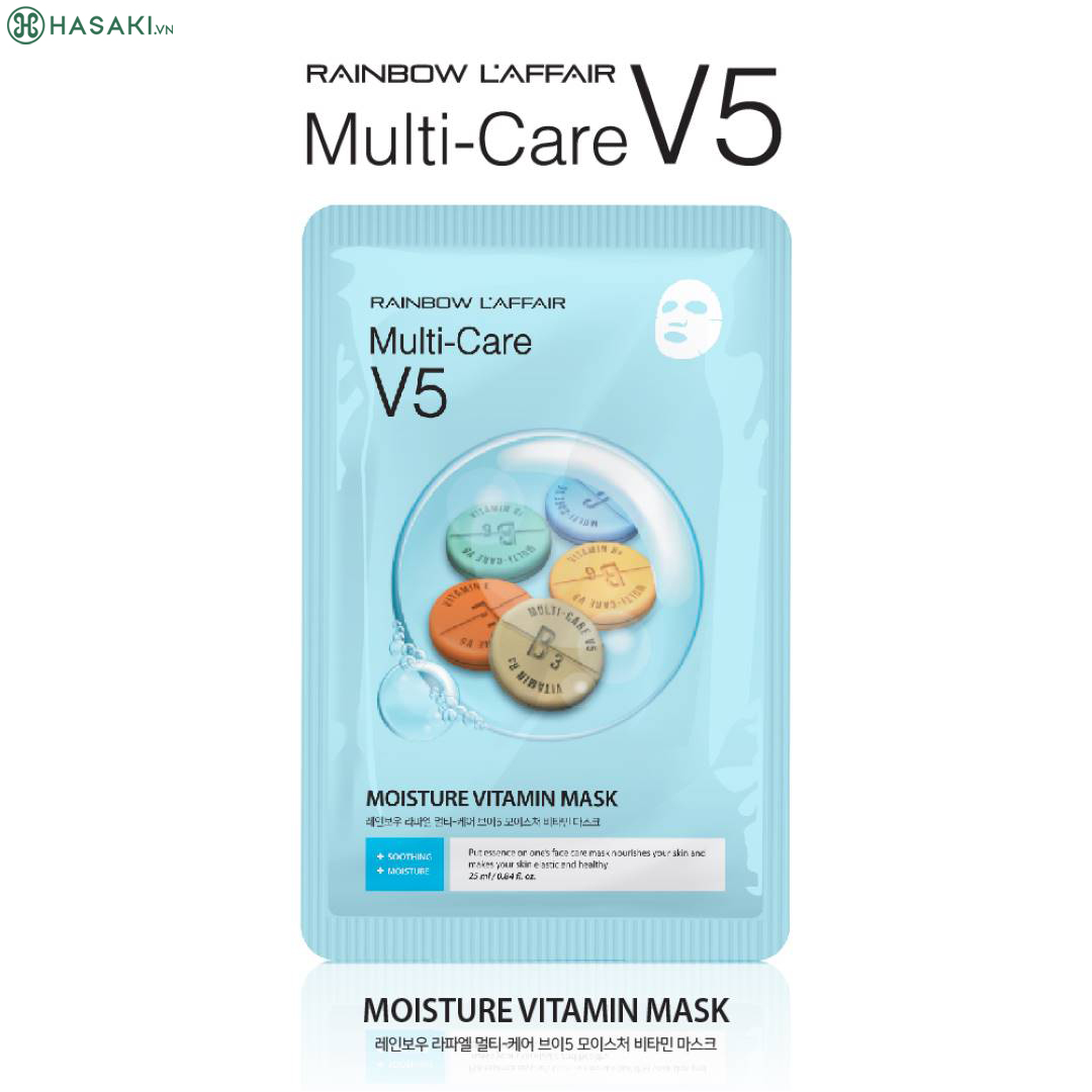 Mặt Nạ Cấp Ẩm Cho Da Khô, Xỉn Màu Rainbow L’affair Multi-Care Moisture Vitamin Mask 25g