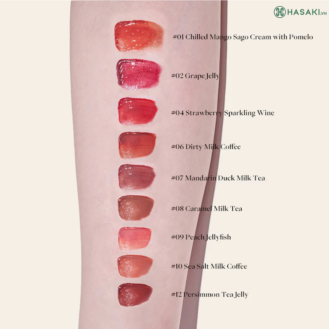 Swatch Son Bóng Joocyee Glazed Lip Gloss 3.2g