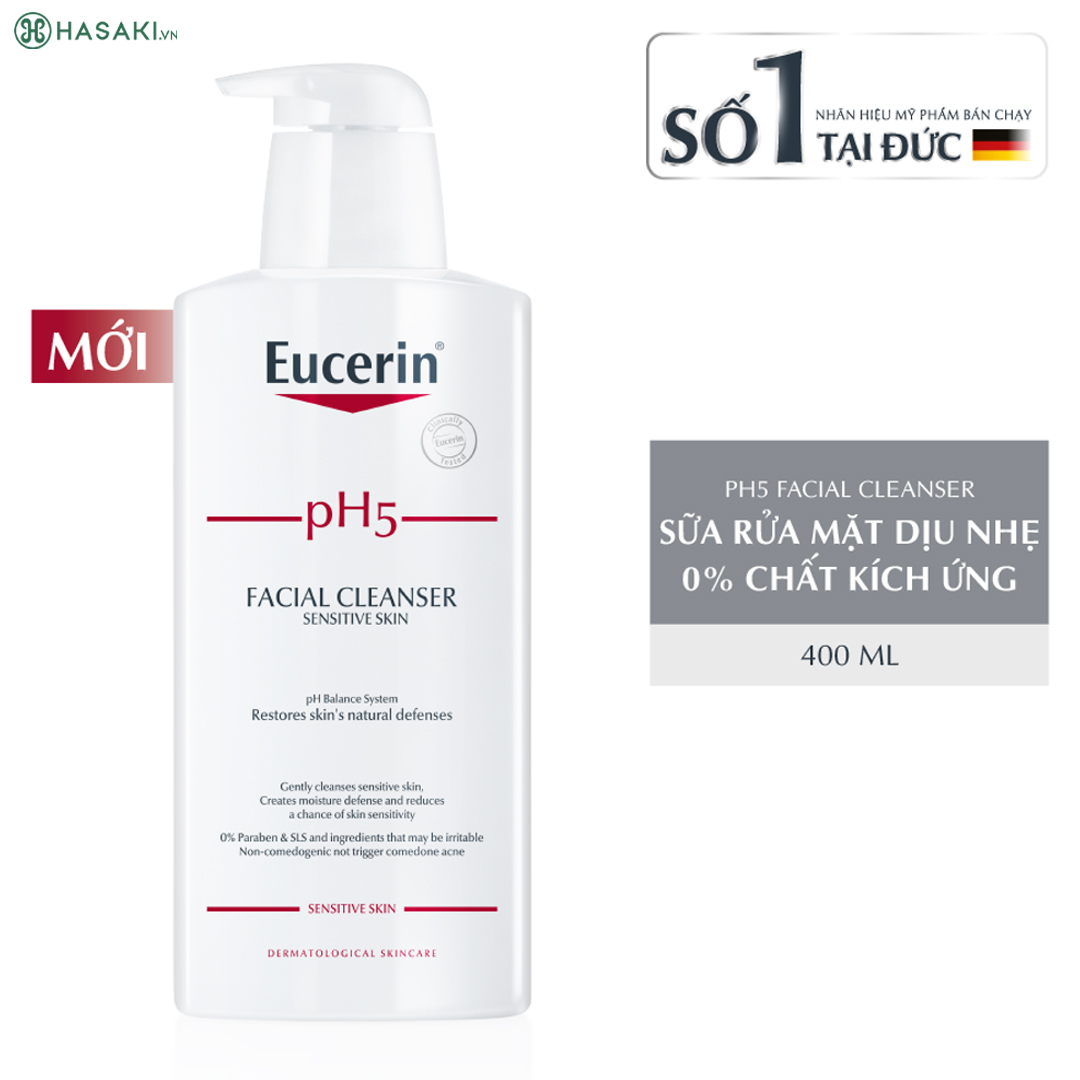 Sữa Rửa Mặt Cho Da Nhạy Cảm Eucerin PH5 Facial Cleanser Sensitive Skin