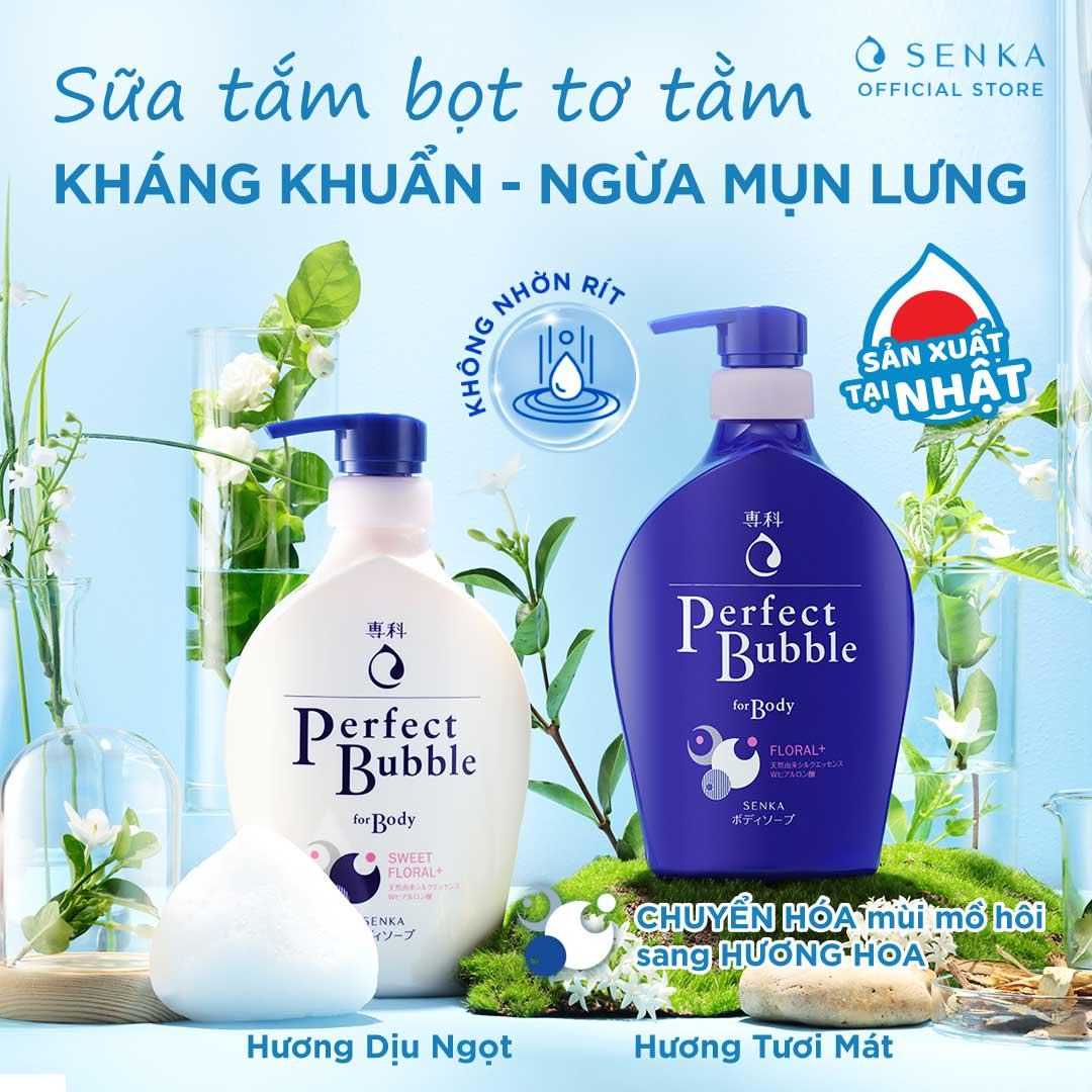 Sữa Tắm Dưỡng Ẩm Hương Hoa SENKA Perfect Bubble For Body Floral 500ml
