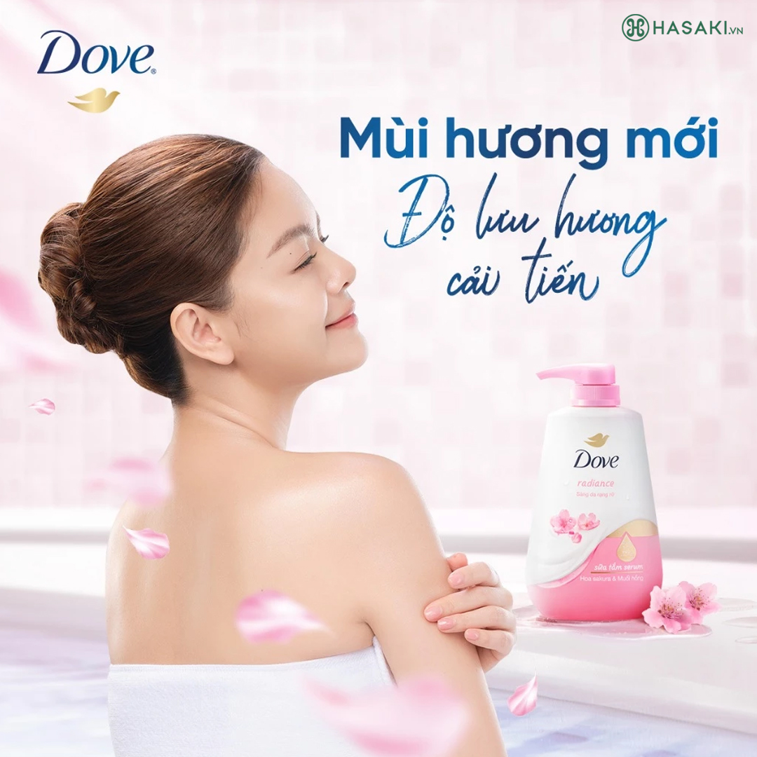 Sữa tắm Dove dưỡng ấm da mềm mịn 