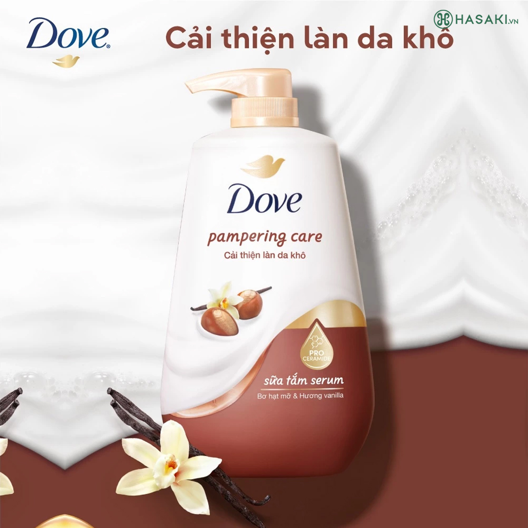 Sữa Tắm Dưỡng Thể Dove Pro-Ceramide Pampering Care Cải Thiện Làn Da Khô 