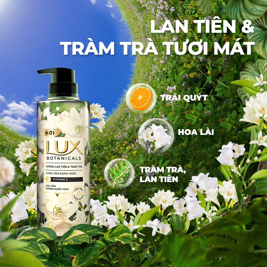 Sữa Tắm Lux Botanicals Hương Lan Tiên & Tràm Trà 570g