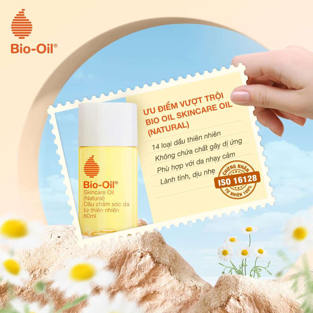 Dầu Dưỡng Bio-Oil Skincare Oil (Natural) không chứa chất gây dị ứng, phù hợp với da nhạy cảm.