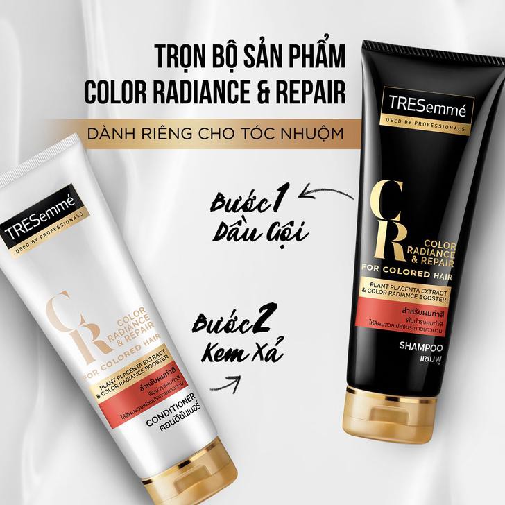 Sử dụng trọn bộ dầu gội - kem xả TRESemmé Color Radiance & Repair for Colored Hair để đạt hiệu quả tối ưu nhất