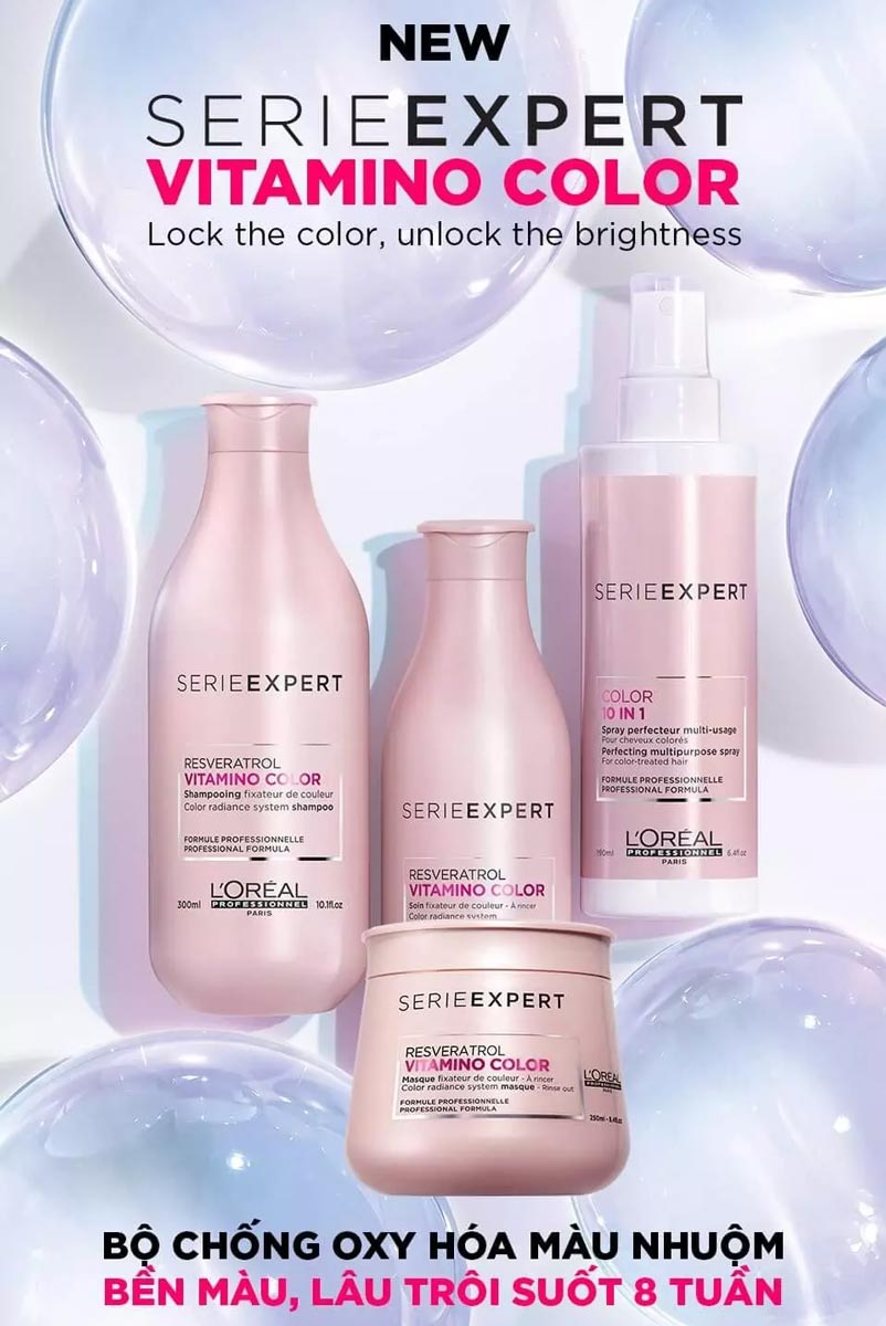 Dầu Xả Bền Màu Tóc Nhuộm L'Oréal Professionnel Serie Expert Resveratrol Vitamino Color Conditioner