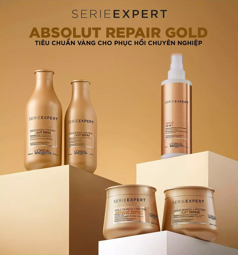 Dầu Xả L’Oréal Professionnel Serie Expert Absolut Repair Gold Quinoa + Protein Conditioner