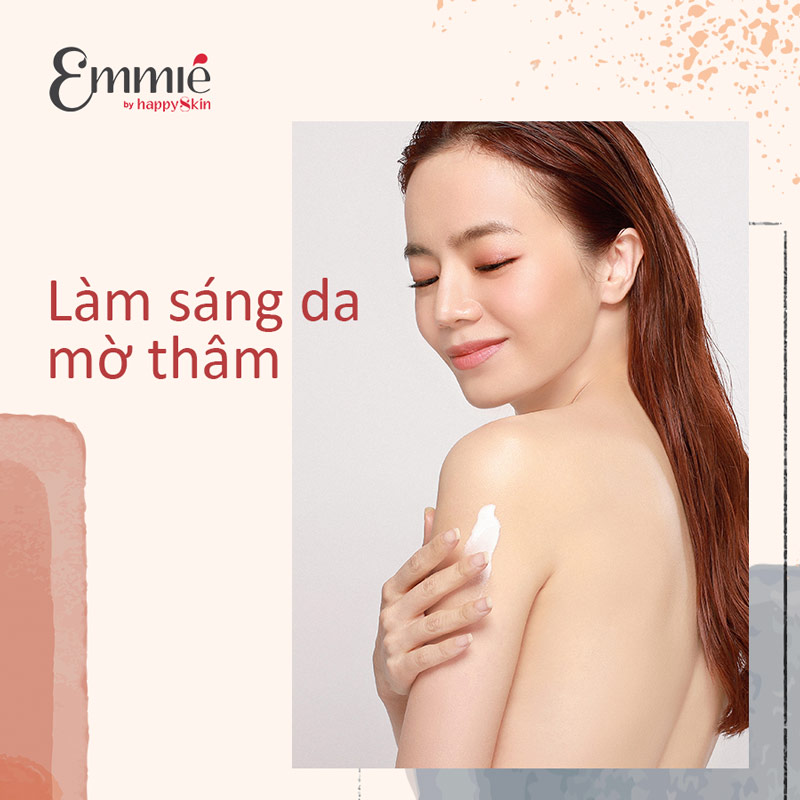 Kem Dưỡng Emmié Face & Body 5% Niacinamide Emulsion mang lại cho bạn làn da sáng hồng rạng rỡ.